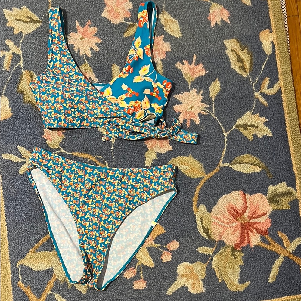 Diane Von Furstenburg for Summersault Blue Bikini Set